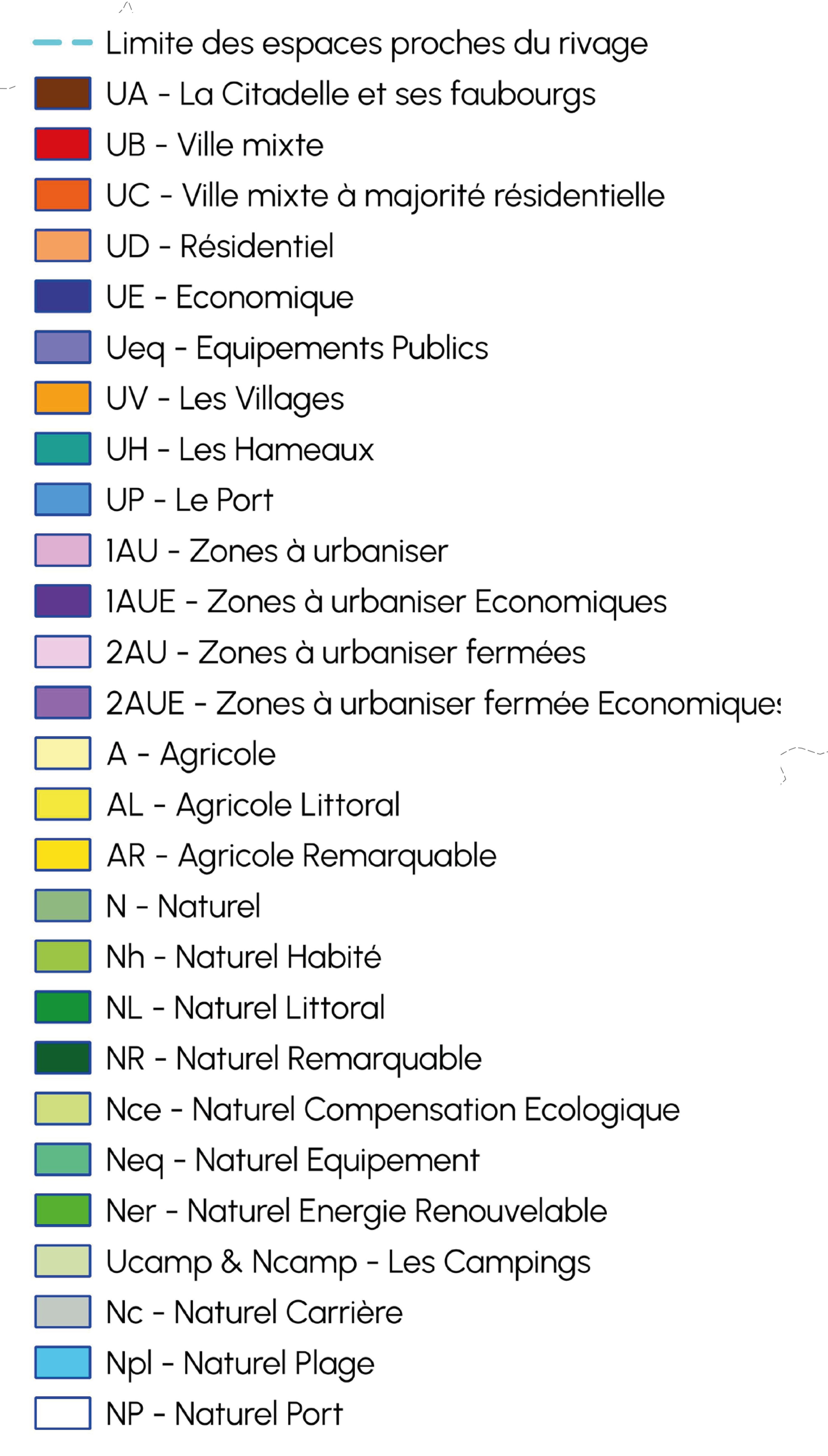 Légende détaillée du PLU Ultra HD